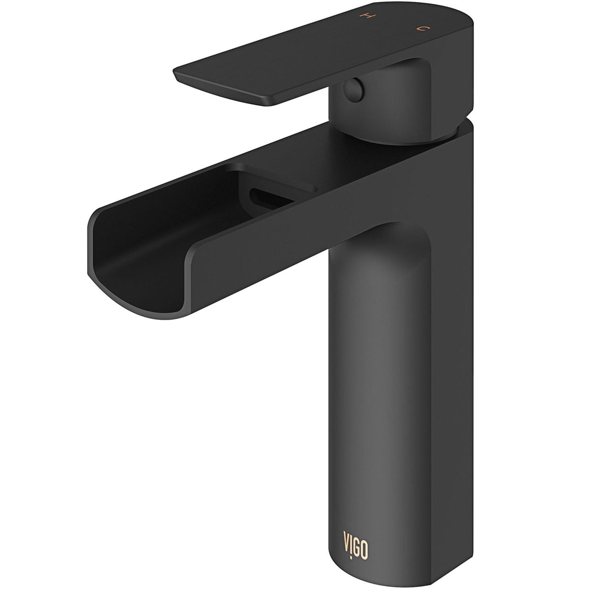 VIGO Ileana Single Handle Single Hole Bathroom Sink Faucet, WaterSense Certified, Matte Black