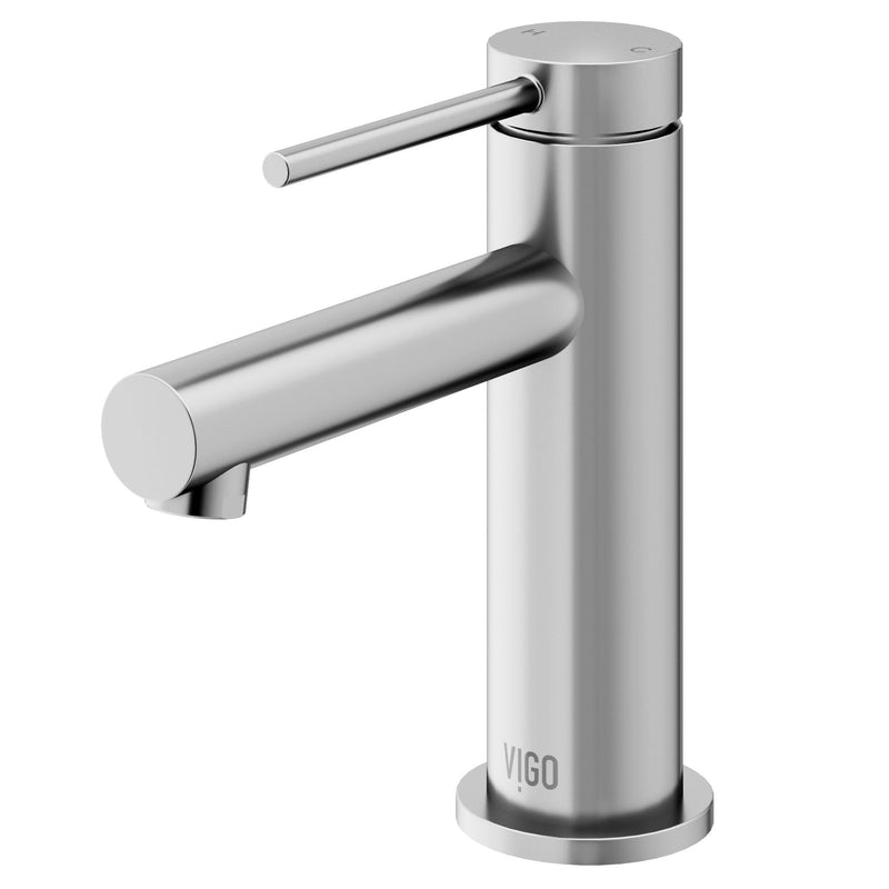 VIGO Jewel 6-in Single-Hole Bathroom Faucet, Various Finishes A5