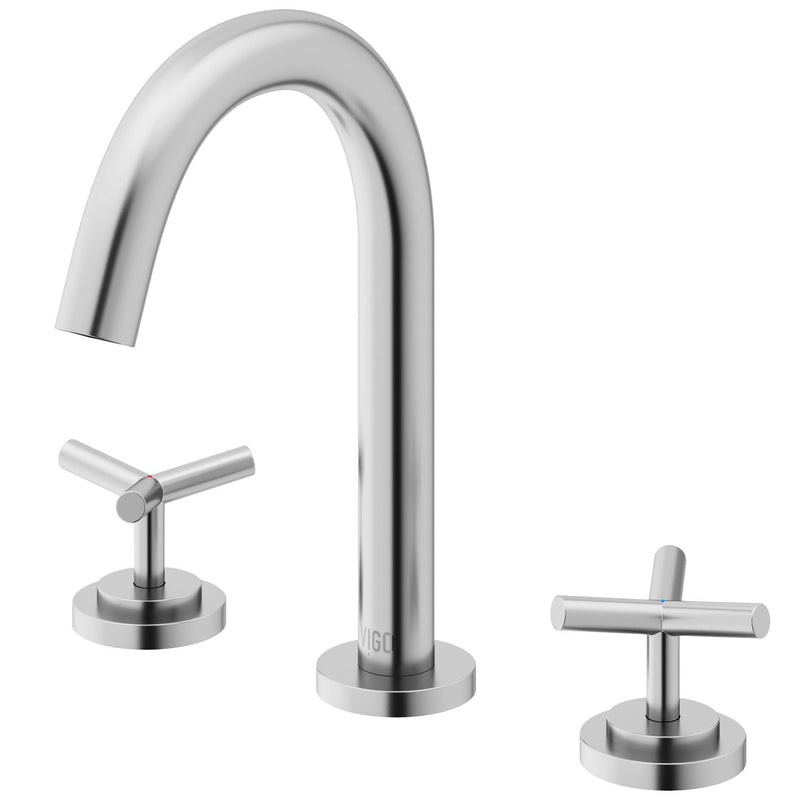 VIGO Jewel 9-in 2-Handle Bathroom Faucet, Various Finishes D3