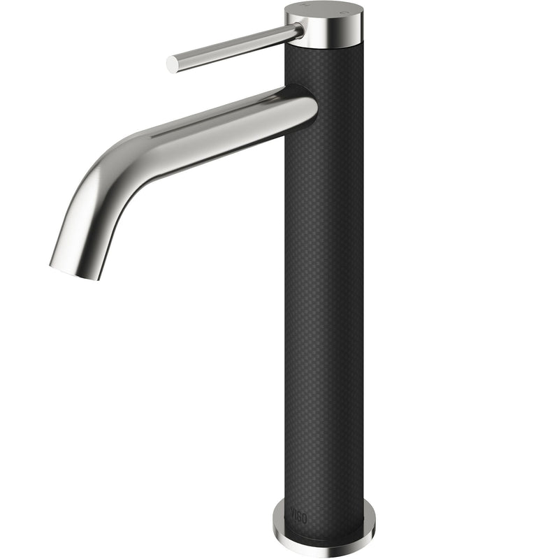 VIGO Lexington Single Handle Vessel Sink Bathroom Faucet with cFiber© Body, Brushed Nickel X3