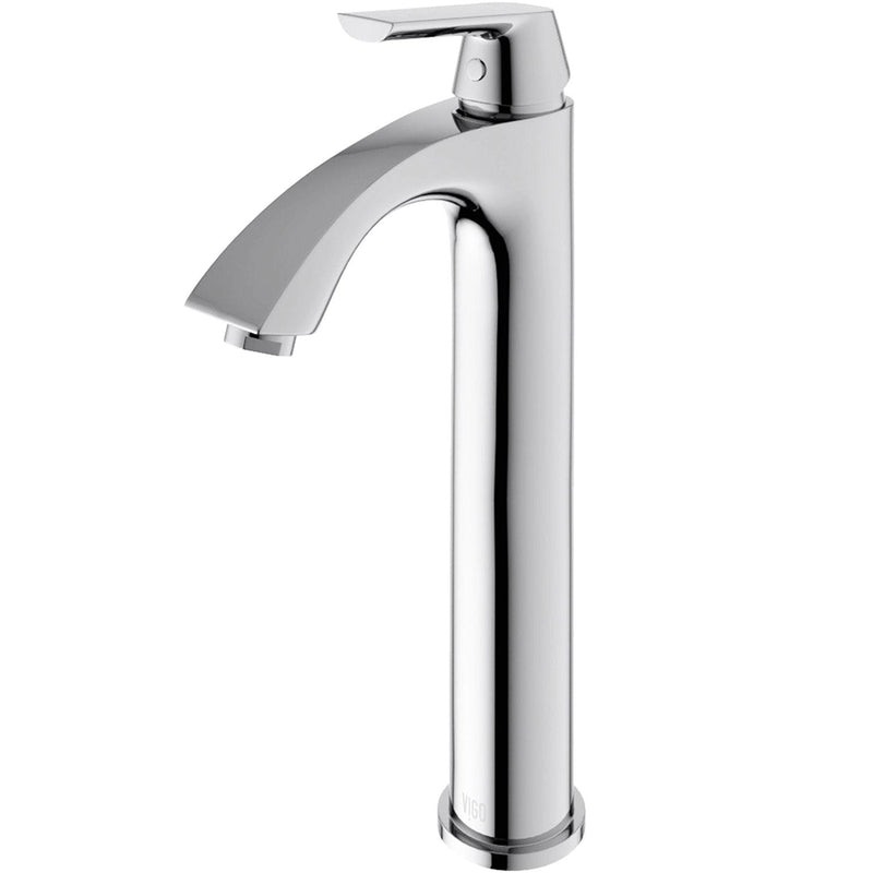 VIGO Linus Single Handle Vessel Sink Bathroom Faucet, Chrome U5