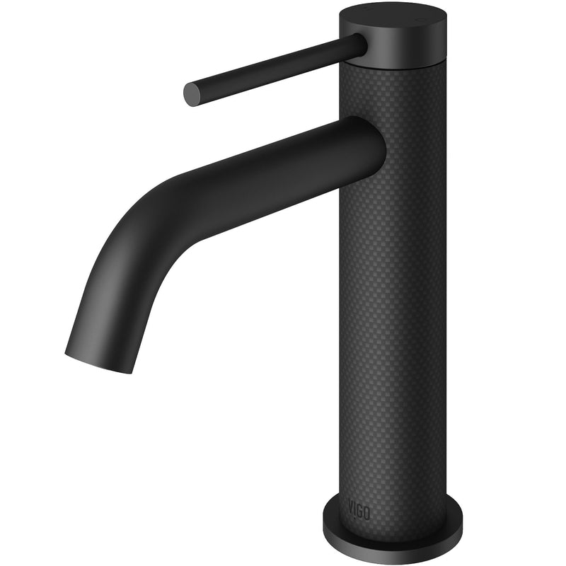 VIGO Madison Single Handle Single Hole cFiber Bathroom Sink Faucet, Matte Black Z5