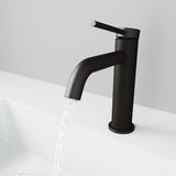 VIGO Madison Single Handle Single Hole cFiber Bathroom Sink Faucet, Matte Black