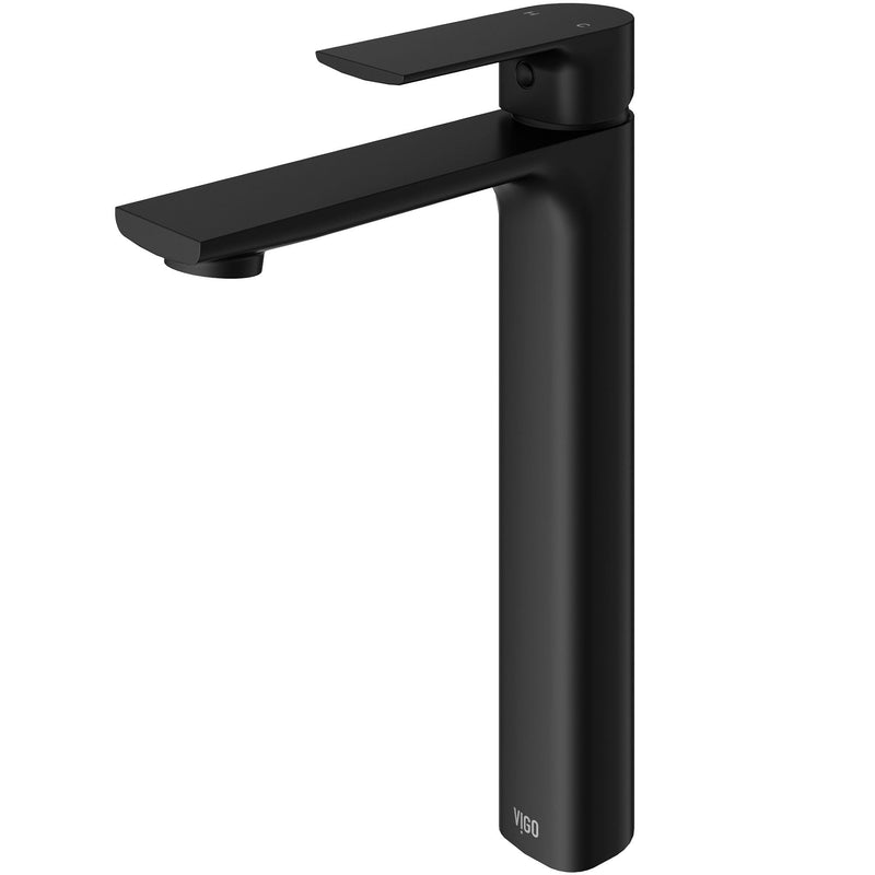 VIGO Norfolk Single Handle Vessel Bathroom Sink Faucet, WaterSense Certified, Matte Black X4