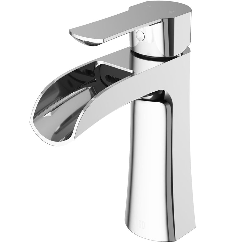 VIGO Paloma Single Handle Single Hole Bathroom Sink Faucet, WaterSense Certified, Chrome Y3