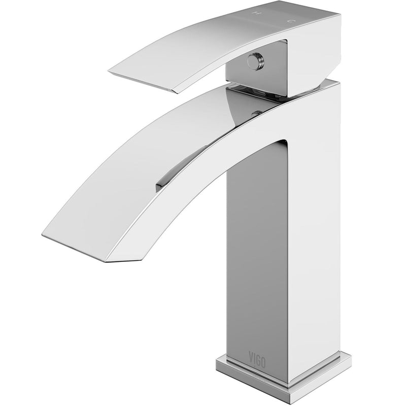 VIGO Satro Single Handle Single Hole Bathroom Sink Faucet, WaterSense Certified, Chrome V7