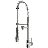 VIGO Zurich Single Handle Pull Down Spray Kitchen Faucet, Stainless Steel