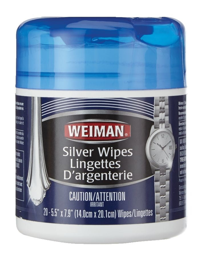 Weiman Silver Wipes, for Sterling Silver, Silver Plate & Fine Antique Silver, 20-pk C7