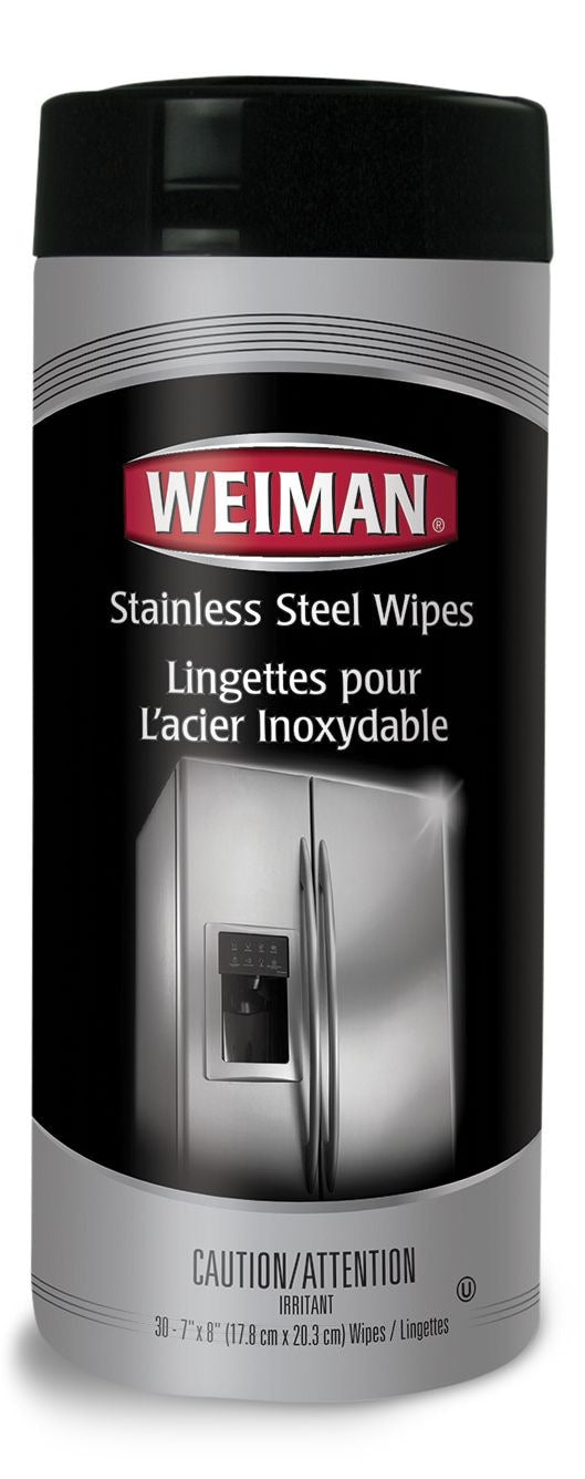Weiman Stainless Steel Cleaning and Protectant Wipes, 30 Wipes I9