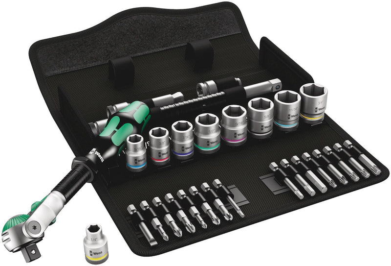 Wera 3/8-in Drive Socket Set, SAE, 29-pc B8