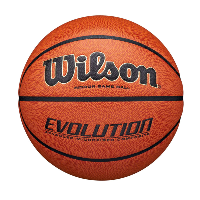 Wilson Evolution Indoor Composite Game Basketball, Size 6, Brown X4