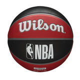 Wilson NBA Toronto Raptors Tribute Outdoor Rubber Basketball, Official Size 7 (29.5-in), Black/Red
