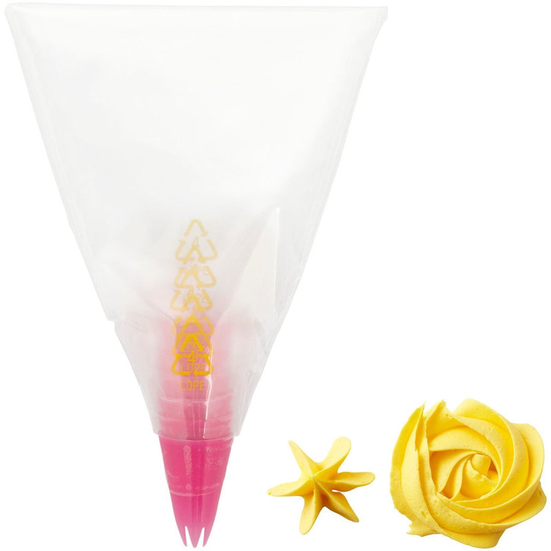 Wilton Disposable Piping Decorating Bag Tip Fuse, Clear, 6-pk, for Baking/Cake Decoration Y1