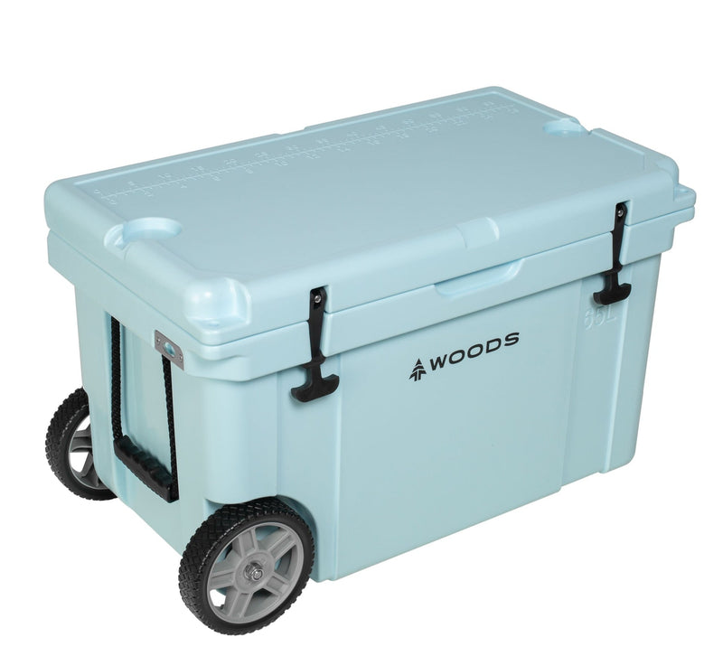 Woods ARCTIC Wheeled Roto-Moulded Cooler with Handle, 65-L, Light Blue W9