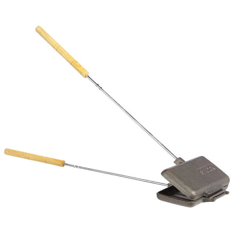 Woods Cast Iron Long Handle Double Camping Cooker/Toaster, 9-in J7