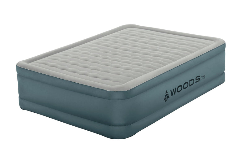Woods Double-High ToughGuard Airbed with Built-in AlwayzAire Pump, Queen O6