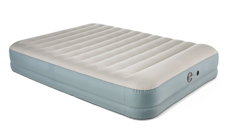 Woods Double High Toughguard Inflatable Air Bed with Rechargeable Pump, Queen, Grey E8