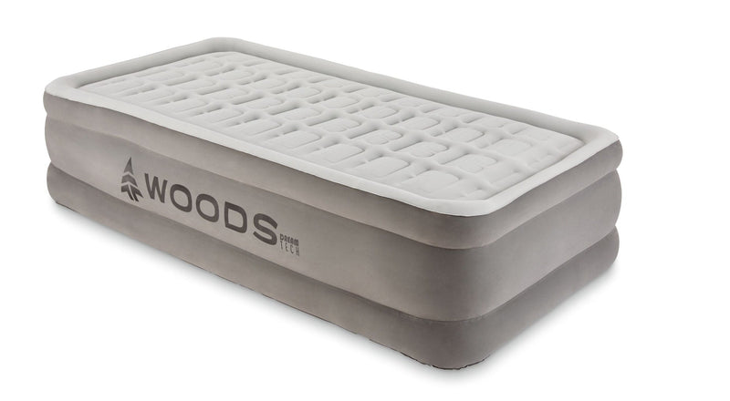 Woods Tritech Double-High Air Mattress with Built-In 120V Pump, Twin I3