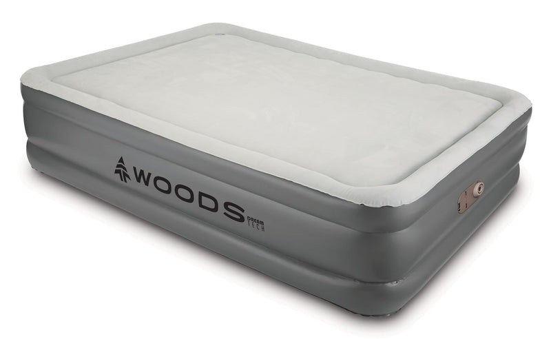 Woods Tritech Memory Foam Double-High Queen Air Mattress with Built-In 120V Pump M0