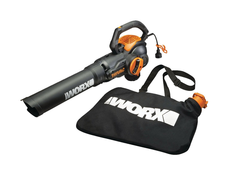 WORX WG522 Trivac 12 Amp 3-in-1 Electric Vacuum Blower/Mulcher/Vac with Shoulder Strap H5