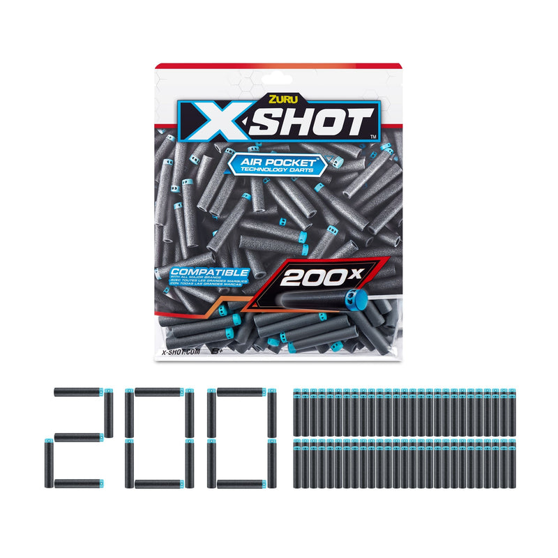 X-Shot Excel Refill Darts Foilbag, 200-pk, Ages 8+ J6