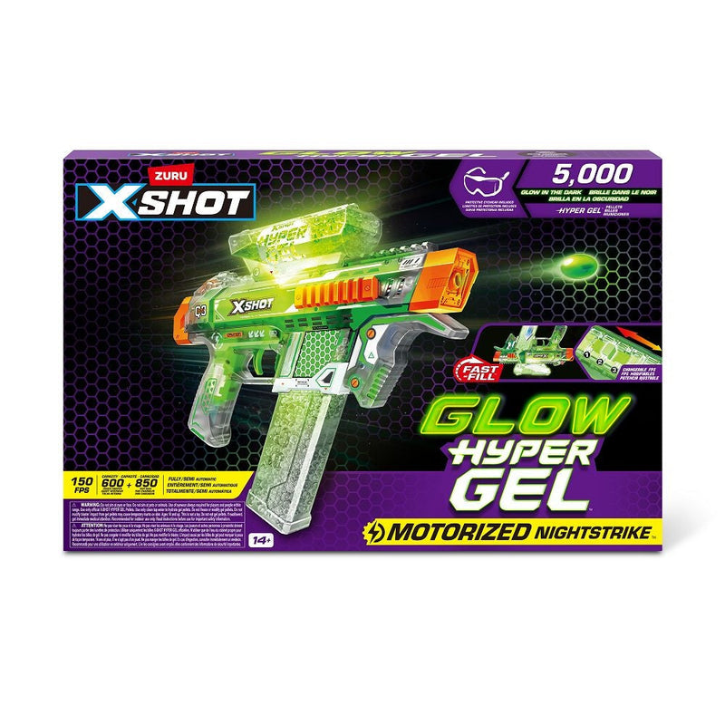 X-Shot Hyper Gel Glow In The Dark NightStrike Blaster T7