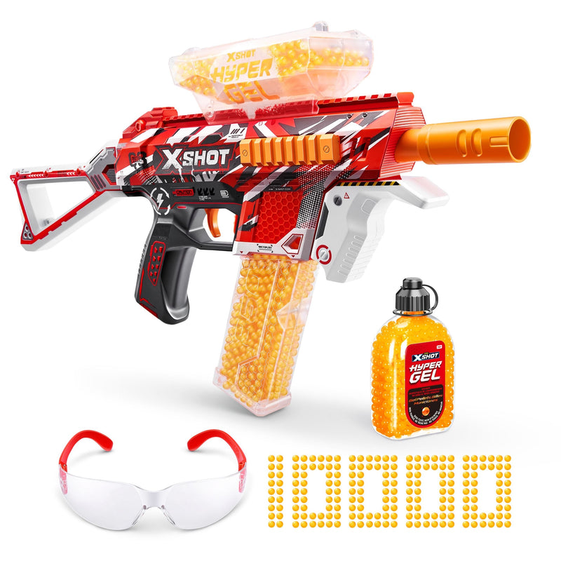 XSHOT Hyper Gel Trace Fire Blaster with 10,000 Gel Pellets A2