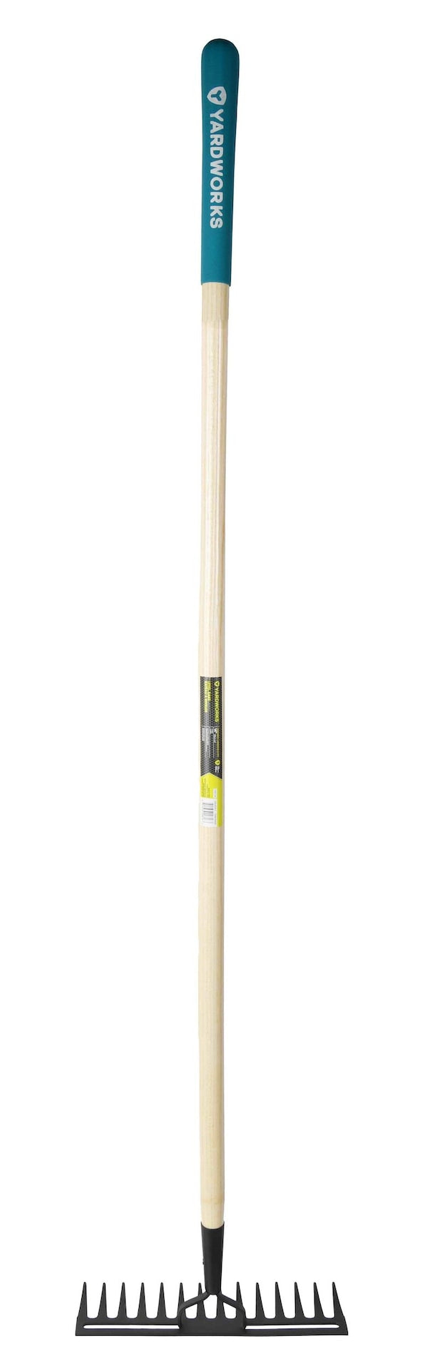 Yardworks 14-in Wide Metal 14-Tine Head Rake, 48-in Hardwood Shaft T0