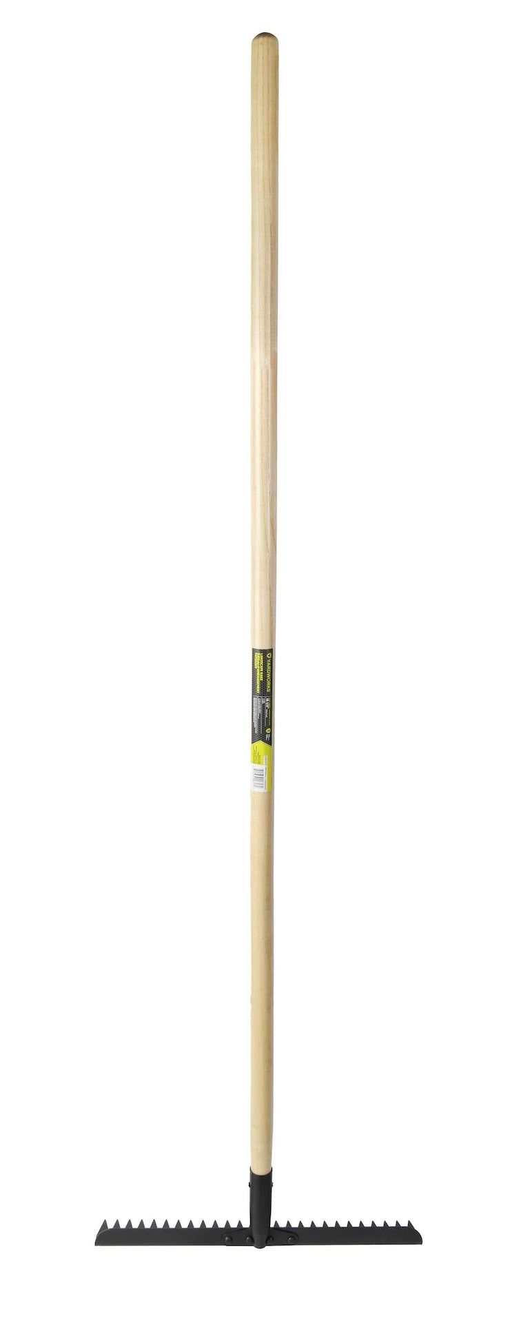 Yardworks 18.5-in Wide Metal 26-Tine Landscape Rake, 60-in Hardwood Shaft N8