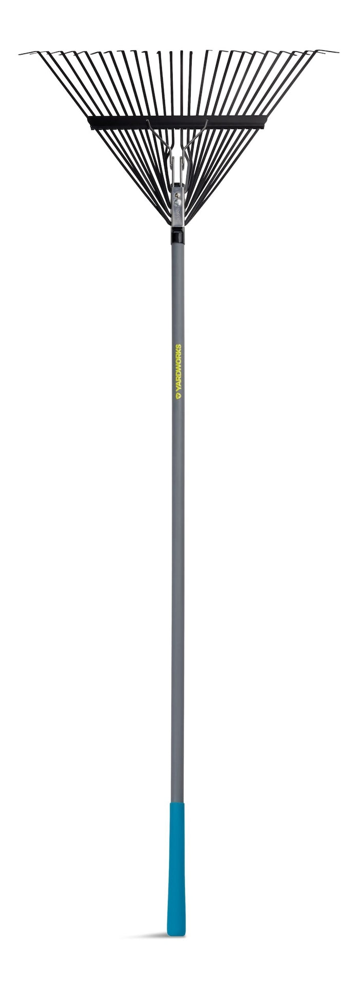 Yardworks 24-Tine Metal Leaf Rake with Fibreglass Shaft, 24-in I8