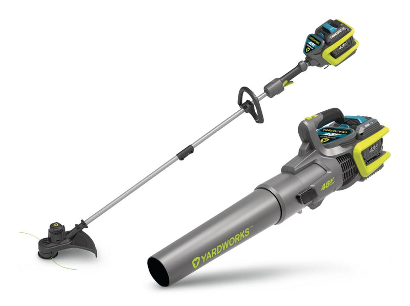 Yardworks 48 V Cordless Leaf Blower & Trimmer Combo, 2 Ah Battery Included D1