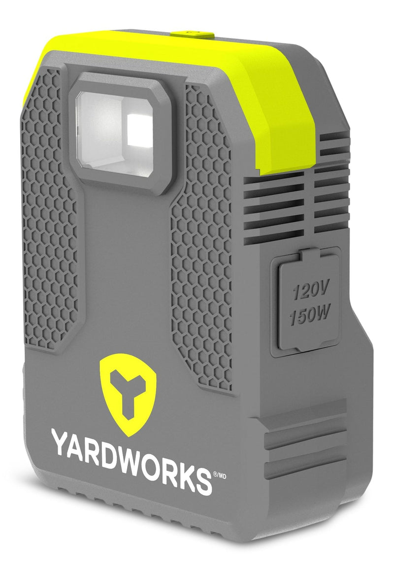 Yardworks 48V Max USB Power Inverter with LED Light, 150W S6