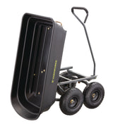 Yardworks Poly Tray 4-Wheel Garden/Yard Cart, 600-lb
