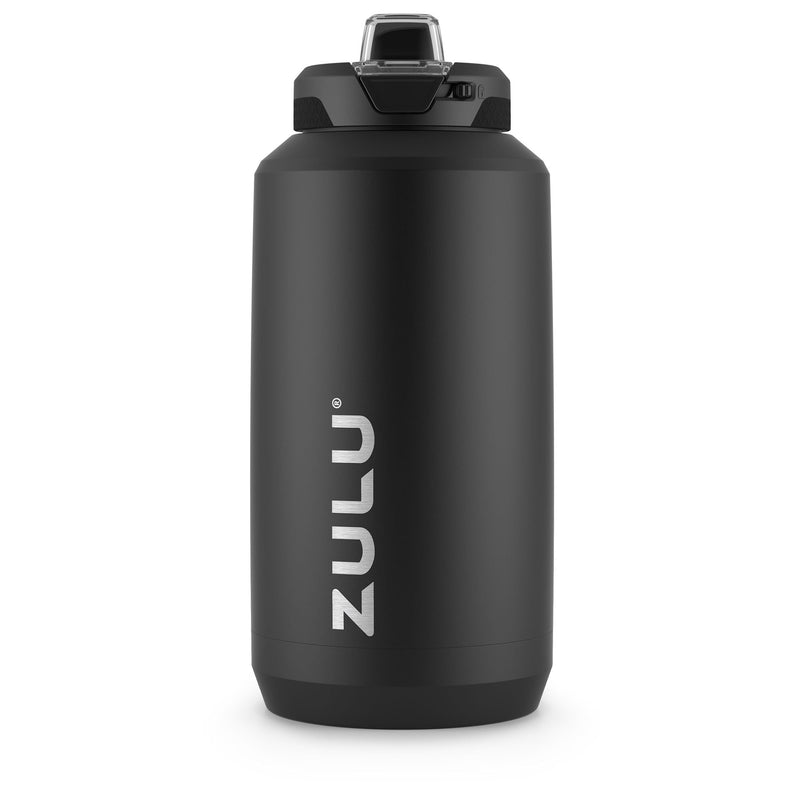 Zulu Goals Vacuum Insulated Stainless Steel Jug, 32-oz, Black, with Easy Grip Handle X7