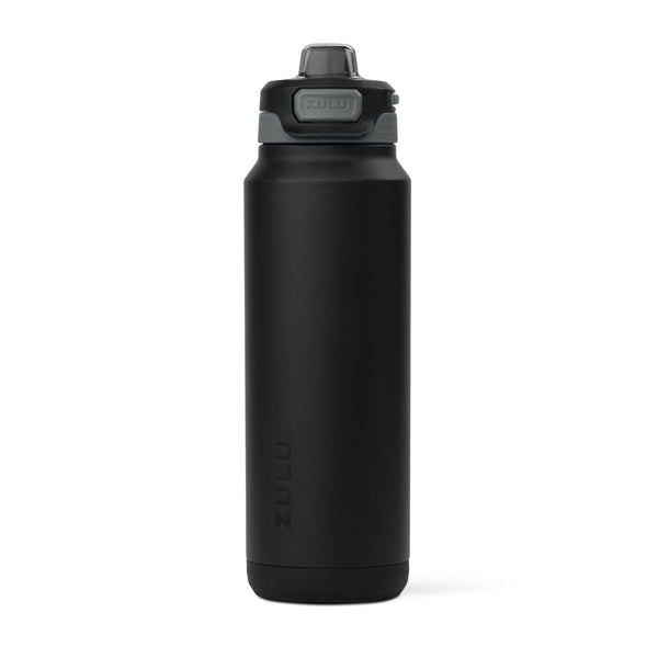Zulu Powerfill Pro Vacuum Insulated Stainless Steel Bottle, 32-oz, Black, with Quick Fill Lid A0