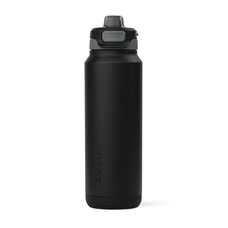 Zulu Powerfill Pro Vacuum Insulated Stainless Steel Bottle, 32-oz, Black, with Quick Fill Lid A0