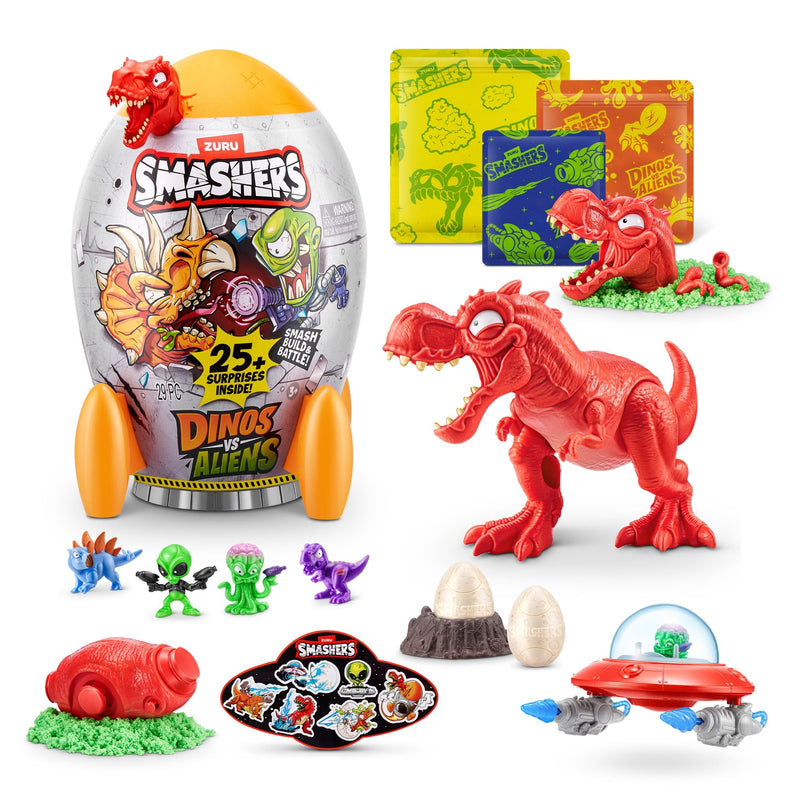 Zuru Smashers Dino Vs Aliens Rocket Ship Mystery Playset Capsule for Ages 3+, Assorted Figures M3