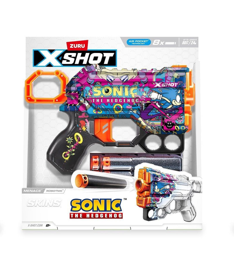 Zuru X-Shot Menace Sonic the Hedgehog Skins Foam Dart Toy Blaster for Ages 8+ H7