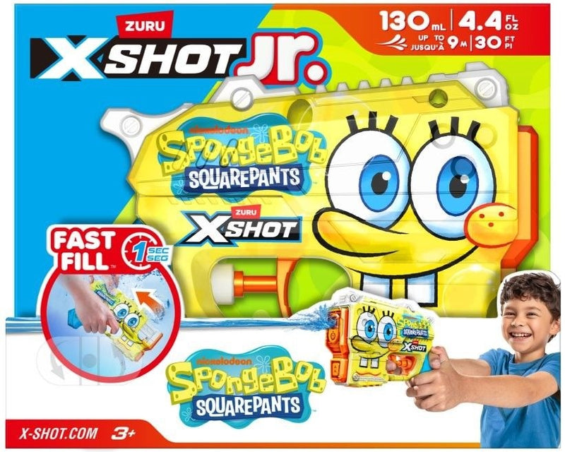Zuru X Shot Skins SpongeBob Jr Fast Fill Water Soaker N5