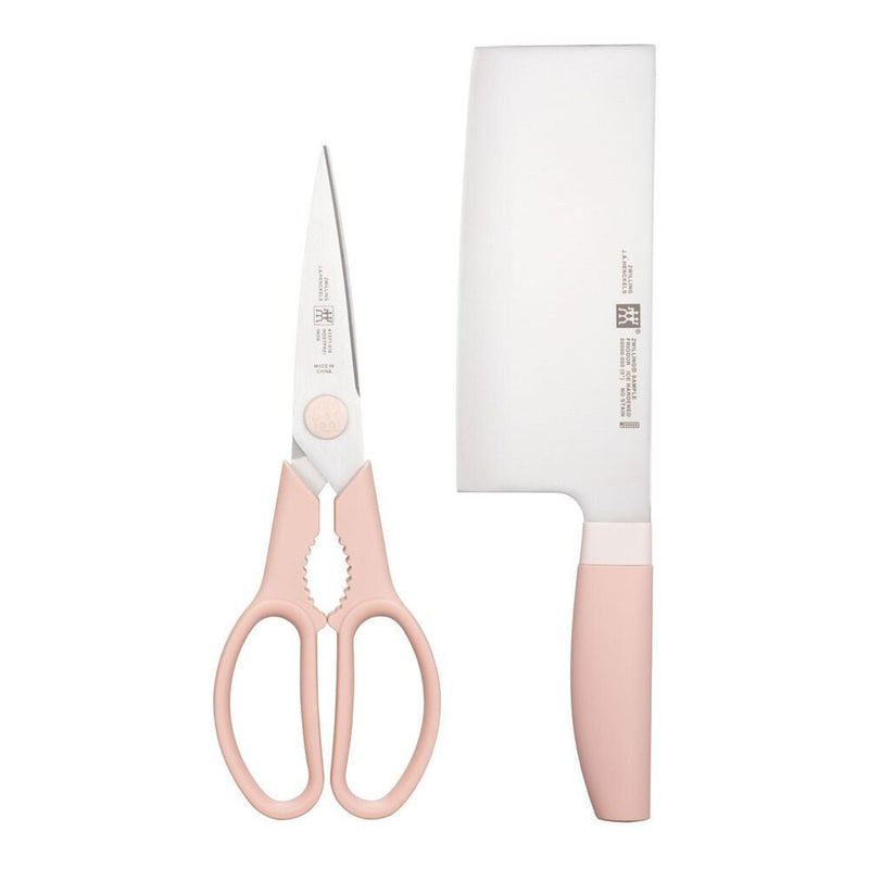 Zwilling Multi-Purpose Stainless Steel Scissors & Knife Set, Pink, 2-pc C5